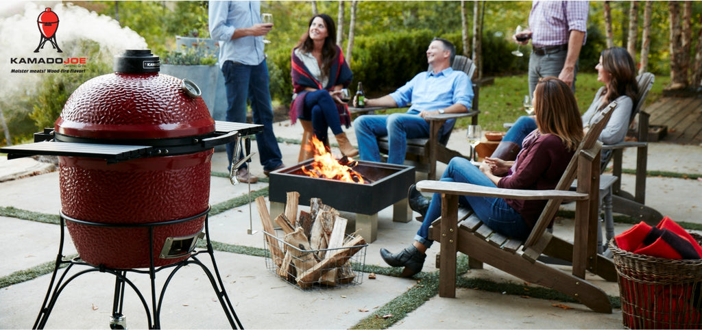 Kamado Joe - The red ceramic all in one outdoor dining cooker/grill/bbq/smoker/pizza oven/rotisserie  and more!