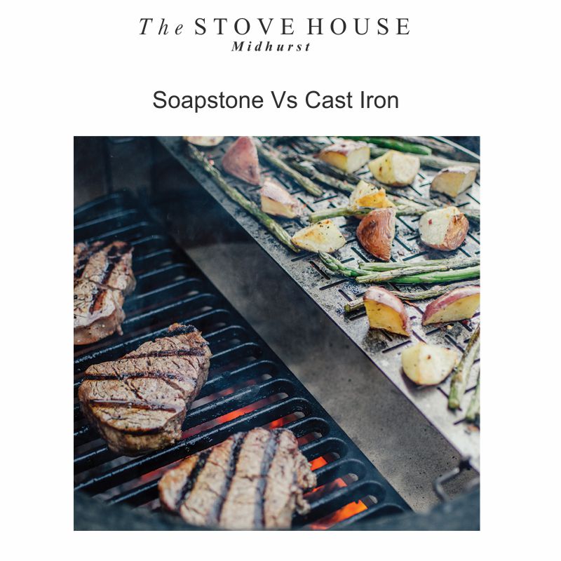 Soap Stone Vs Cast Iron for cooking on your Kamado Joe