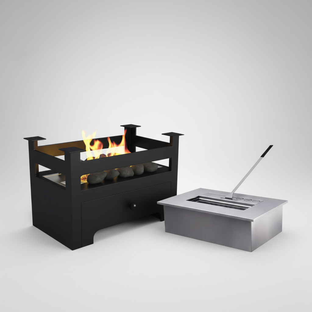 Anya fire basket and fuel box burner chamber collection image