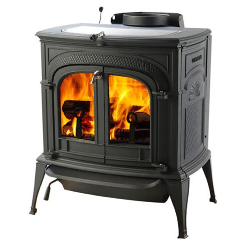 Vermont castings. Pretty elegant cottage lattice styled cast iron enamelled cast iron wood burning stoves ; Vermont Brochure