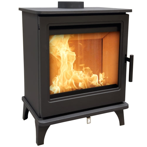 Mi-Fires Large Washington 5kW Wood Stove.  ECODesign 2022, Smoke Control Area Exempt, 80.4% Efficient, A+ Energy Rating at The Stove House Ltd. West Sussex