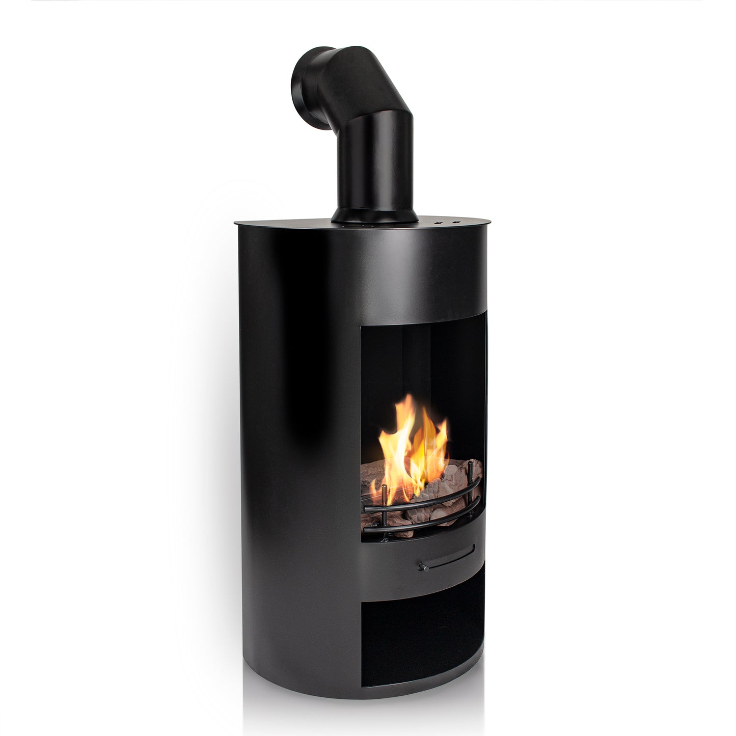 Bioethanol False Flue Pipe - Black Small for 'Slimeline Tradional & Luna bio ethanol stoves fro The Stove House, Bioethanol stoves near me!