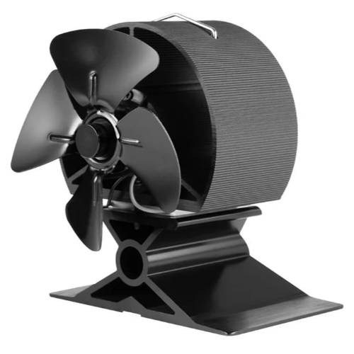 4 Blade Mini Heat Powered Stove Fan.  Only 125 mm High at The Stove House Ltd. West Sussex.