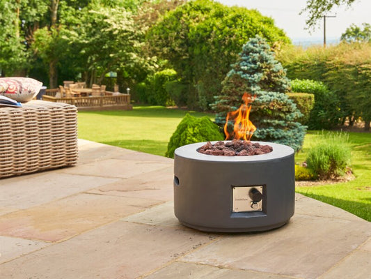 Field & Flame Canna Gas Fire Pit in Grey