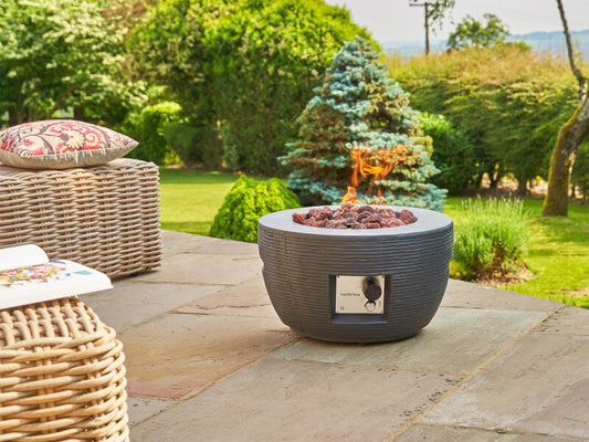 Field & Flame Marilla Gas Fire Pit in Grey