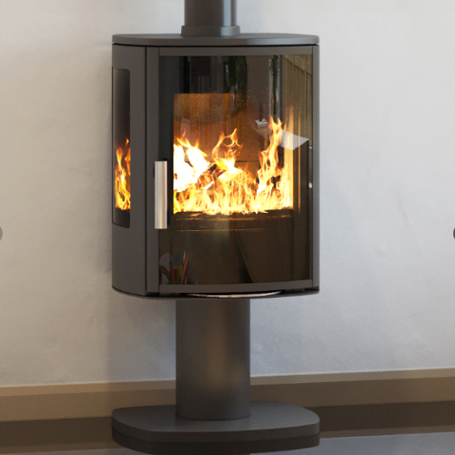 ACR Neo XP Wood Stove. With its sleek black glass door, clean lines, and bold, minimalist form, this Eco Design ready and Defra approved 5kW stove adds more than just heat to your home at The Stove House Ltd. West Sussex.