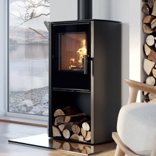 The Osprey 5 is a 5kW contemporary Eco Design Ready 2022, Defra approved, freestanding wood-burning stove, ideal for most living spaces at The Stove House Ltd. West Sussex.