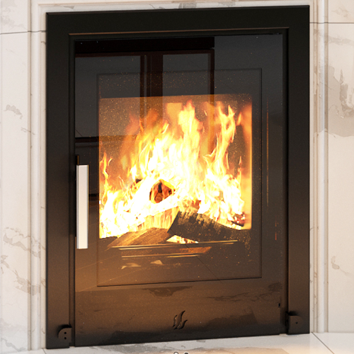 ACR Tenbury T400 ECO-BG fits seamlessly into a standard 16” fireplace opening. The T400 ECO-BG 5kW Inset combines contemporary elegance with timeless appeal at The Stove House Ltd., West Sussex.