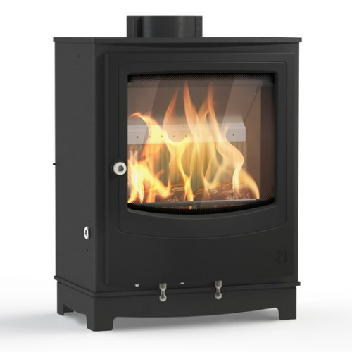 Arada Farringdon Small Eco 4.9KW Multi Fuel stove.  Ecodesign Ready compact wood and solid fuel stove at The Stove House Ltd. West Sussex.