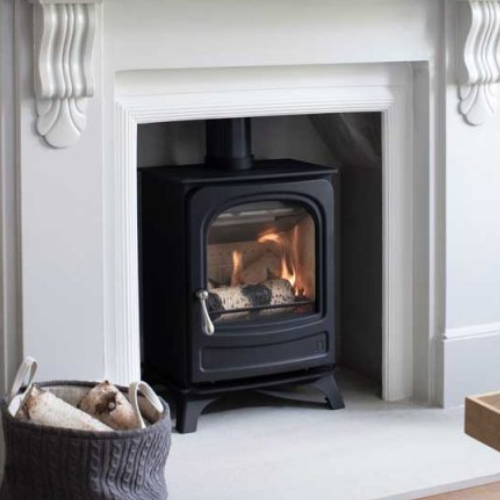 Arada Holborn 5 Widescreen 4.9kW Eco Design Ready 2022 multi-fuel stove at The Stove House Ltd. West Sussex.
