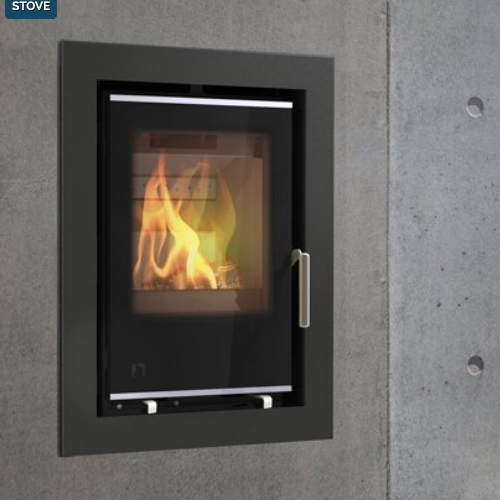 Arada i400 (S3) British-built cassette stove. Ecodesign and DEFRA Exempt at The Stove House Ltd. West Sussex.