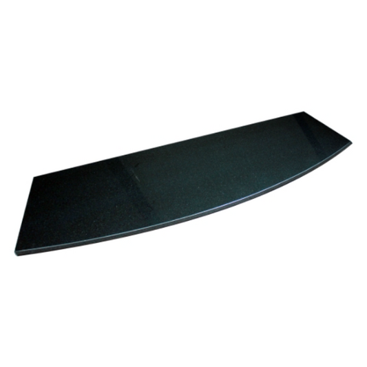 Arched Honed Black Granite Hearth - 54" x 15" (1370 mm x 381 mm) at The Stove House Ltd. West Sussex.