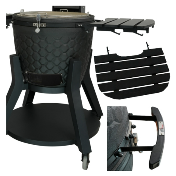 BUNDLE OFFER Mi-Fire Kamado Grill Pro 22" & Accessories Pack, All-in-one BBQ, Grill, & Smoker, at The Stove House Ltd. West Sussex.