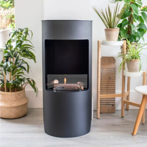 Imagin Black Stow Bioethanol Open Modern Stove. No flue required at The Stove House Ltd. West Sussex.