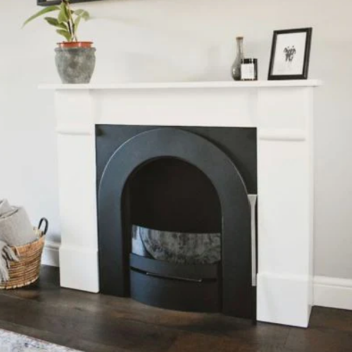 Broadway Bioethanol Fireplace Suite. A contemporary styled fireplace, complete with surround and mantel at The Stove House Ltd. West Sussex.