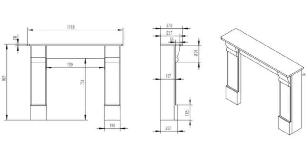 Broadway Bioethanol Fireplace Suite. A contemporary styled fireplace, complete with surround and mantel at The Stove House Ltd. West Sussex.