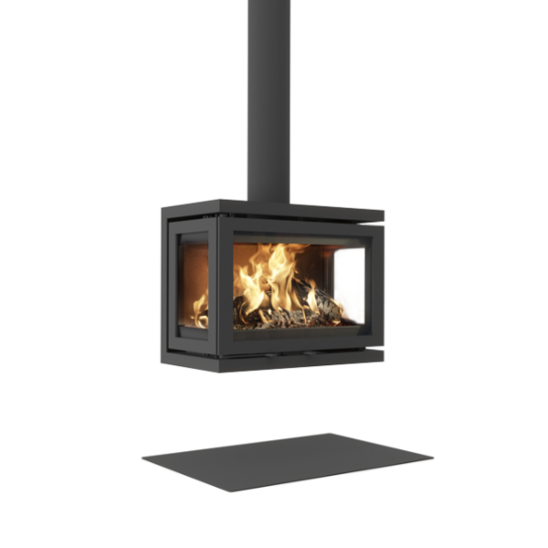 Dik Geurts Vidar Triple - Medium. 3 Sided 7.1kW Eco Design Ready Wood Stove at The Stove House Ltd. West Sussex.