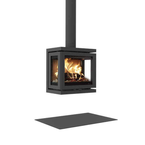 Dik Geurts Vidar Triple - Small. A 3-Sided 4.9kW Eco Design Ready Wood Stove at The Stove House Ltd. West Sussex