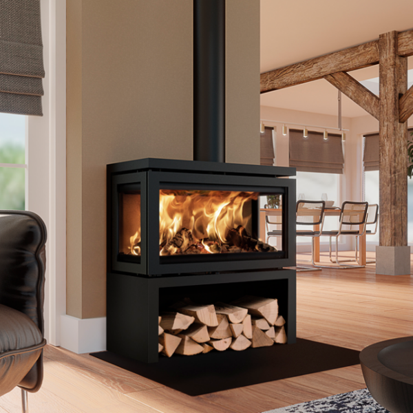 Dik Geurts Vidar Triple Large - Store. 3-Sided 7.9kW Eco Design Ready Wood Stove at The Stove House Ltd. West Sussex.