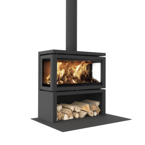 Dik Geurts Vidar Triple Large - Store. 3-Sided 7.9kW Eco Design Ready Wood Stove at The Stove House Ltd. West Sussex.