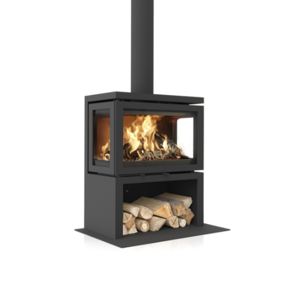 Dik Geurts Vidar Triple Medium - Store. 3 Sided 7.1kW Eco Design Ready Wood Stove at The Stove House Ltd. West Sussex.