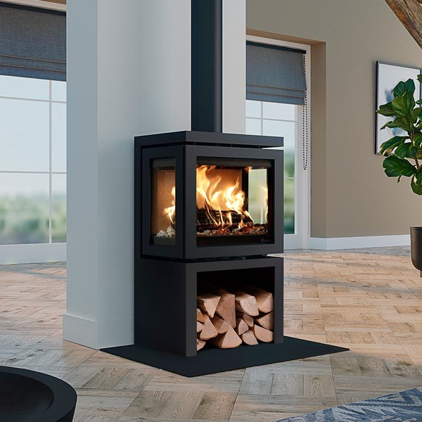 Dik Geurts Vidar Small - Store. A 3-Sided 4.9kW Eco Design Ready Wood Stove at The Stove House Ltd. West Sussex