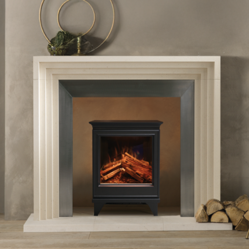 Evonic E-Lectra Campden 4 Electric Stove. Blends traditional charm with modern convenience, crafted from robust cast iron. 11 captivating flame effects and remote control at The Stove House Ltd. West Sussex.