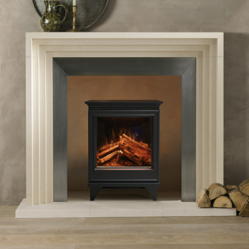 Evonic E-Lectra Campden 5 Electric Stove. Blends traditional charm with modern convenience, crafted from robust cast iron. 11 captivating flame effects and remote control at The Stove House Ltd. West Sussex.