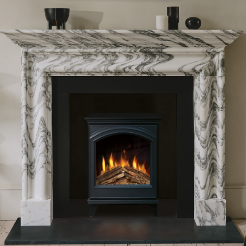 Evonic Loxley 5 Electric Stove. Blends traditional charm with modern convenience, crafted from robust cast iron. 11 captivating flame effects and remote control at The Stove House Ltd. West Sussex.