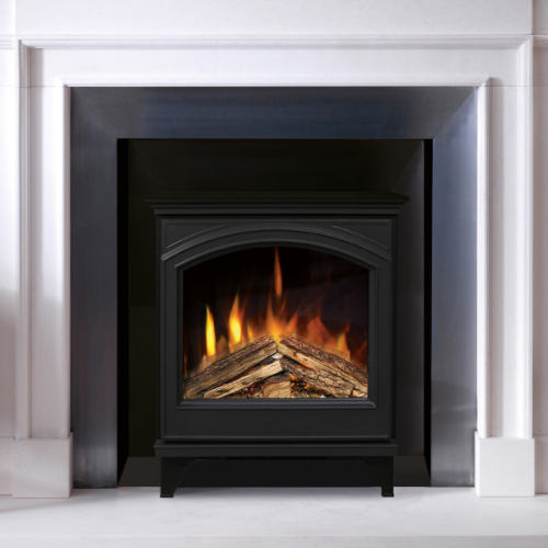 Evonic Loxley 5 Electric Stove. Blends traditional charm with modern convenience, crafted from robust cast iron. 11 captivating flame effects and remote control at The Stove House Ltd. West Sussex.