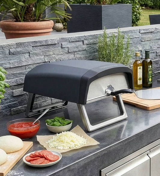 Firebloom EP01 Electric Pizza Oven. Authentic, stone-baked results with the convenience of electric power, at The Stove House Ltd. West Sussex.