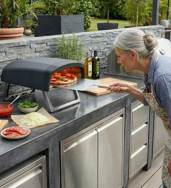 Firebloom EP01 Electric Pizza Oven. Authentic, stone-baked results with the convenience of electric power, at The Stove House Ltd. West Sussex.