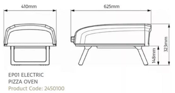 Firebloom EP01 Electric Pizza Oven. Authentic, stone-baked results with the convenience of electric power, at The Stove House Ltd. West Sussex.