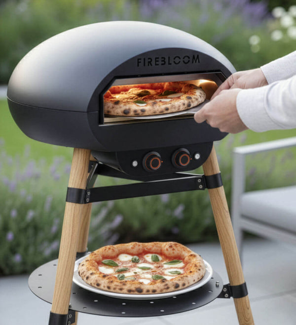 Firebloom EP02 Freestanding Electric Pizza Oven. High-performance cooking in a fully portable, freestanding design at The Stove House Ltd. West Sussex.