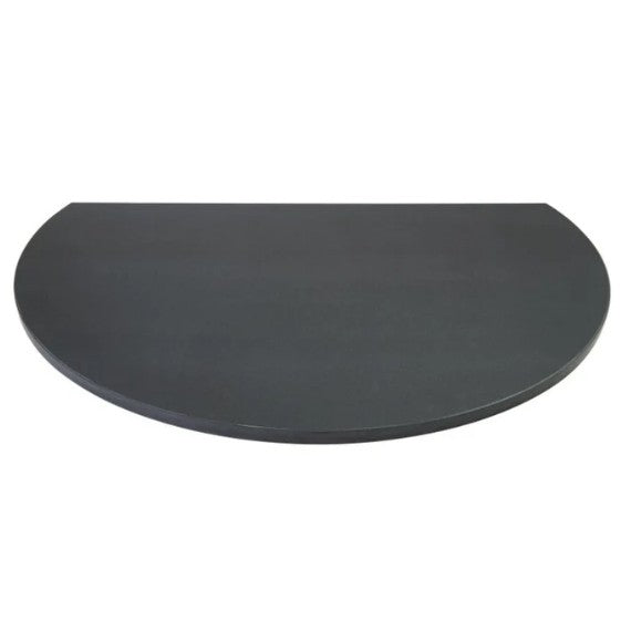Granite truncated semi circle black crescent hearth for wood and bioethanol stove to stand on