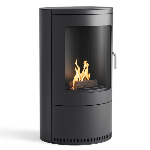 Imagin Fires Hampton Grey Bioethanol Stove in a subtle graphite grey finish.  No flue required at The Stove House Ltd. West Sussex.