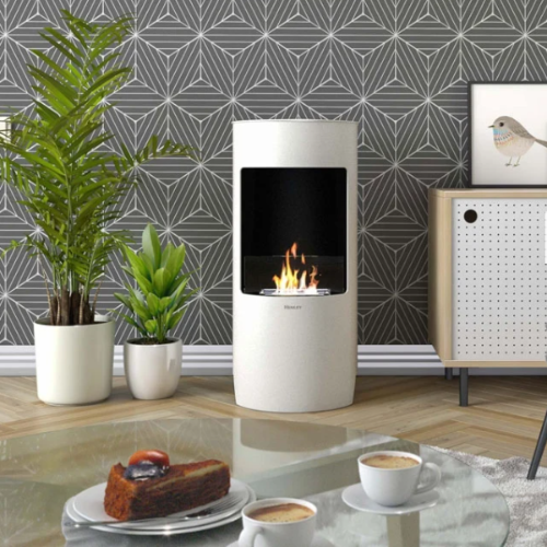 Henley Paris Bioethanol Stove - White. Combines swanky style with the simplicity of bio-ethanol to create an impressive wood-burner style bioethanol stove at The Stove House Ltd. West Sussex.