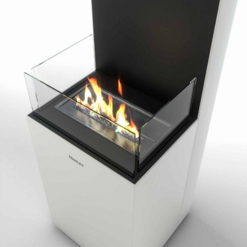 Henley Vienna Bioethanol Stove - White. It combines a contemporary, sleek style with the simplicity of bioethanol with up to 2kW of heat and a stunning real flame at The Stove House Ltd. West Sussex.