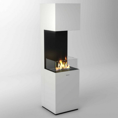 Henley Vienna Bioethanol Stove - White. It combines a contemporary, sleek style with the simplicity of bioethanol with up to 2kW of heat and a stunning real flame at The Stove House Ltd. West Sussex.