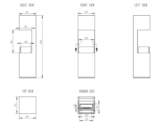 Henley Vienna Bioethanol Stove - White. It combines a contemporary, sleek style with the simplicity of bioethanol with up to 2kW of heat and a stunning real flame at The Stove House Ltd. West Sussex.