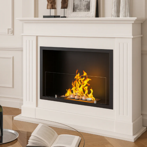 Holborn Bioethanol Fireplace Suite. A contemporary styled fireplace, complete with surround and mantel at The Stove House Ltd. West Sussex.