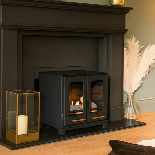 Kendal Double-Door Traditional Bioethanol Stove. No Flue Required at The Stove House Ltd. West Sussex.