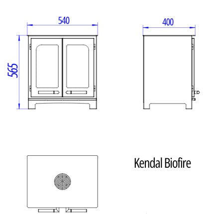 Kendal Double-Door Traditional Bioethanol Stove. No Flue Required at The Stove House Ltd. West Sussex.