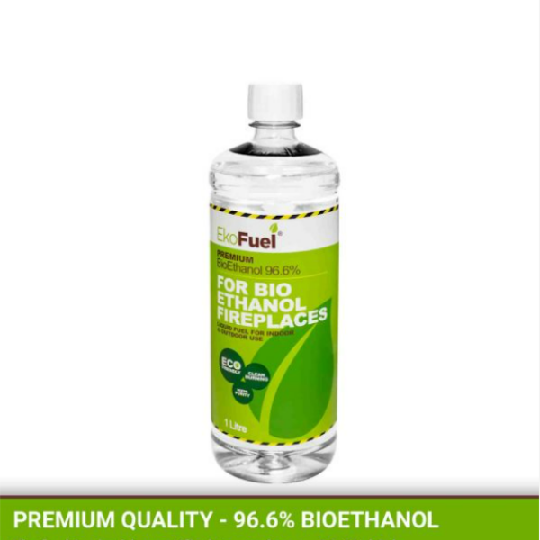 Low Odour Bioethanol Fuel - 12 x 1 Ltr Bottles. 96.6% premium bioethanol fuel at The Stove House Ltd. West Sussex.