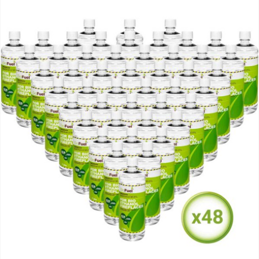Low Odour Premium Bioethanol Fuel - 48 x 1 Ltr Bottles