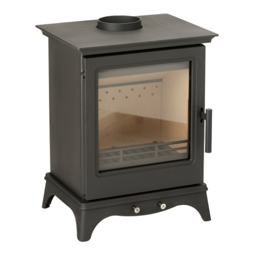 MI-Fires Medium Chatsworth 5kW Multi Fuel Stove.  ECODesign 2022, Smoke Control Area Exempt, 81.3% Efficient, A+ Energy Rating at The Stove House Ltd. West Sussex.