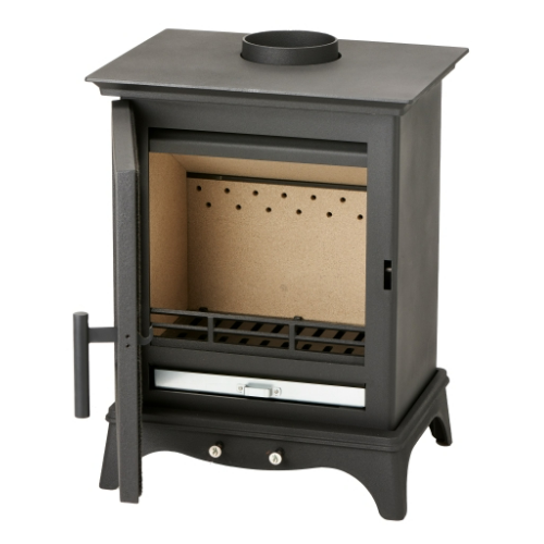 MI-Fires Medium Chatsworth 5kW Multi Fuel Stove.  ECODesign 2022, Smoke Control Area Exempt, 81.3% Efficient, A+ Energy Rating at The Stove House Ltd. West Sussex.