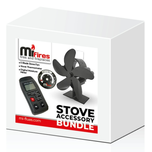 Mi-Fire Stove Accessory Bundle (5 Blade Stove Fan, Moisture Meter, Stove Thermometer) at The Stove House Ltd. West Sussex.