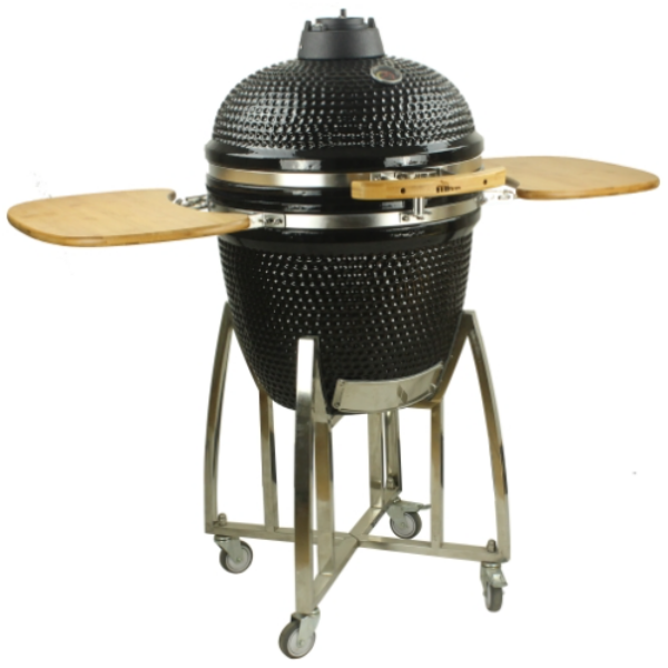 Mi-Fires 21" Black Kamado Grill all-in-one BBQ & Smoker at The Stove House Ltd. West Sussex.