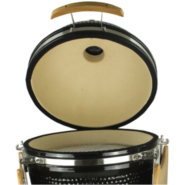 Mi-Fires 21" Black Kamado Grill all-in-one BBQ & Smoker at The Stove House Ltd. West Sussex.